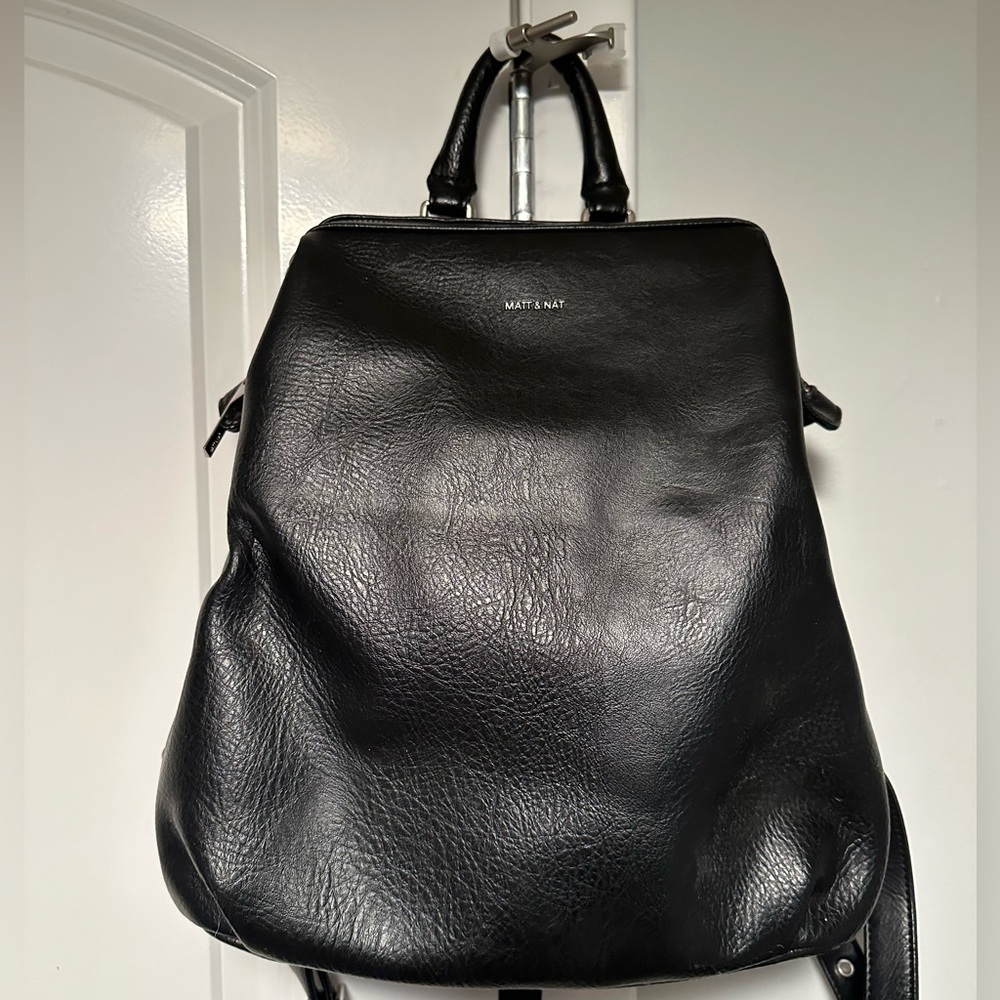 Leather backpack